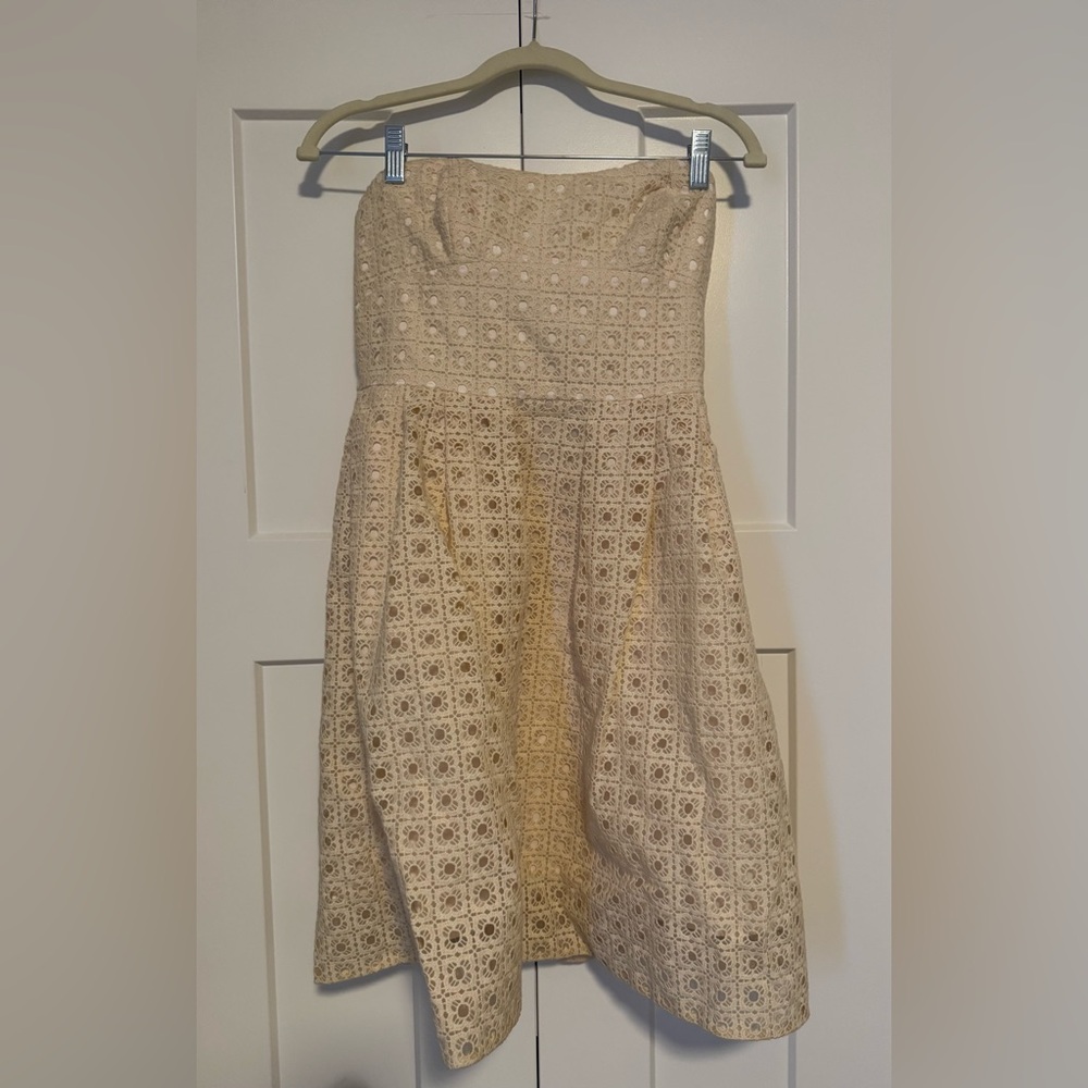 J. Crew Strapless Cream Dress